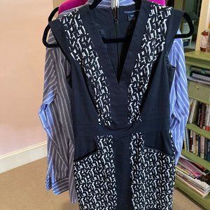 French Connection black and white multi dress